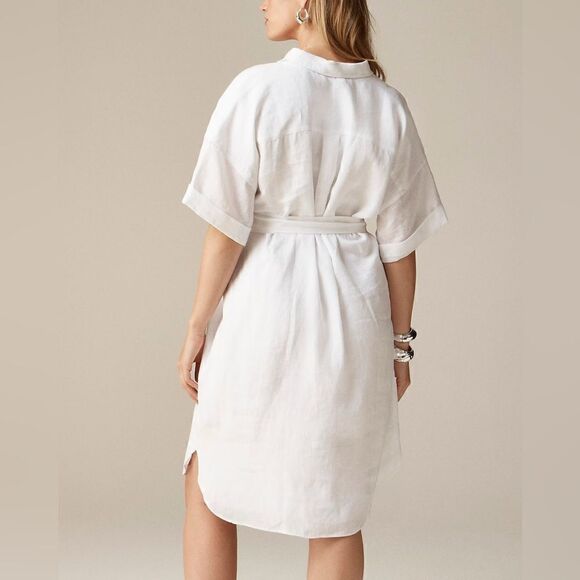 NWT J. Crew Petite capitaine shirtdress in linen - Picture 6 of 12